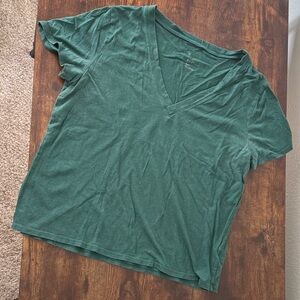 Green V-Neck